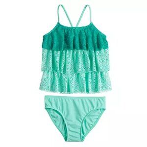 SO Crochet Tankini & Bottoms Set (Girls 7-8) (NEW W/TAGS & SO CUTE)!